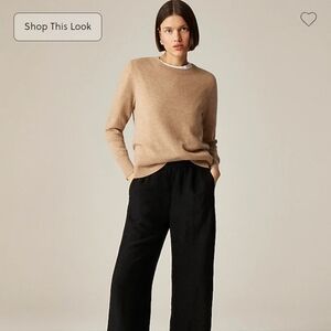 NWT J. Crew Classic Fit Cashmere Sweater In Dark Brown Size Medium